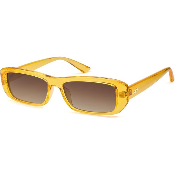 ✨Women Orange Rectangle Polarized Sunglasses Trendy Narrow Frame Sunnies Eyewear main image 5